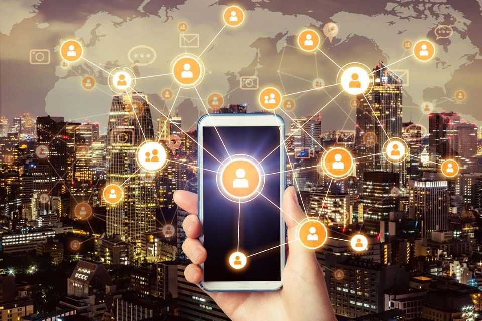 Network and a smartphone